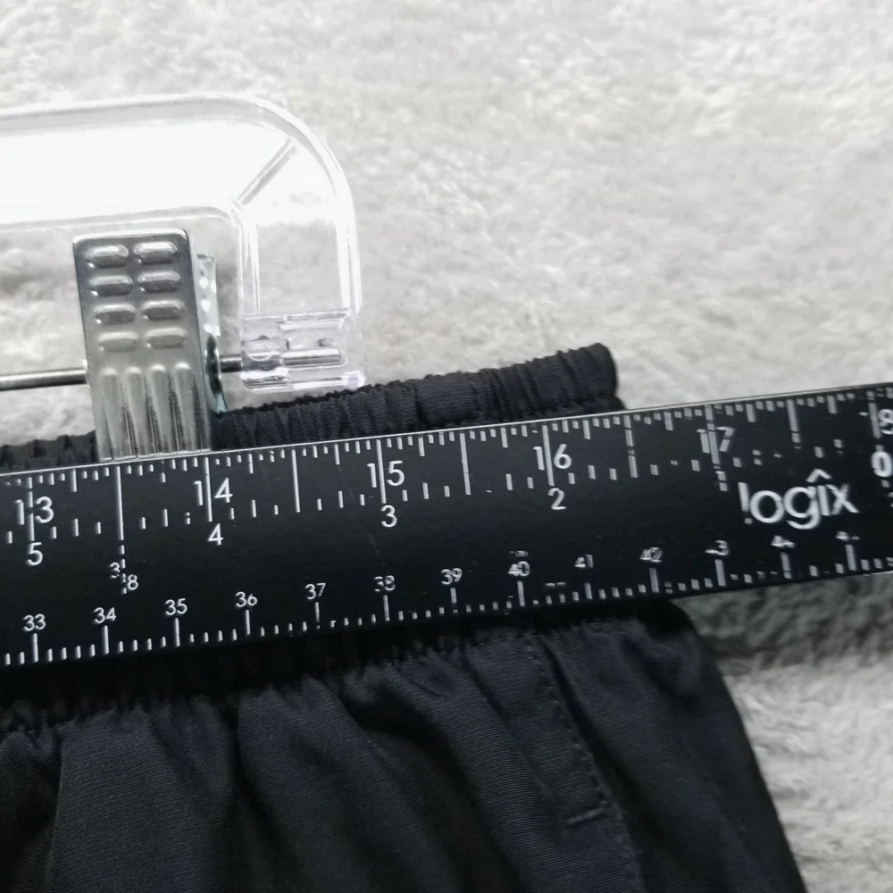 VTG Nike Pants Mens 2XL Black Drill Windbreaker Track Baggy Straight‎ Ankle Zip